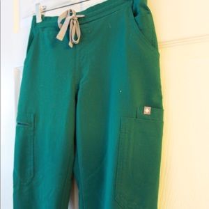 Figs Hunter Green Scrub Pants